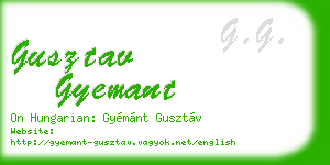 gusztav gyemant business card